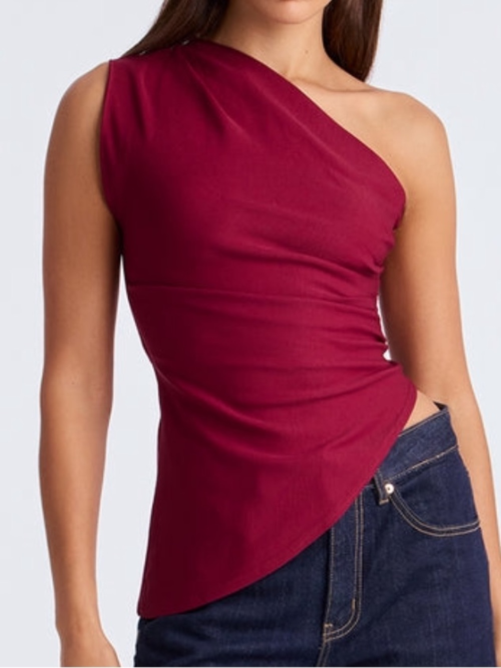 One shoulder asymmetrical top